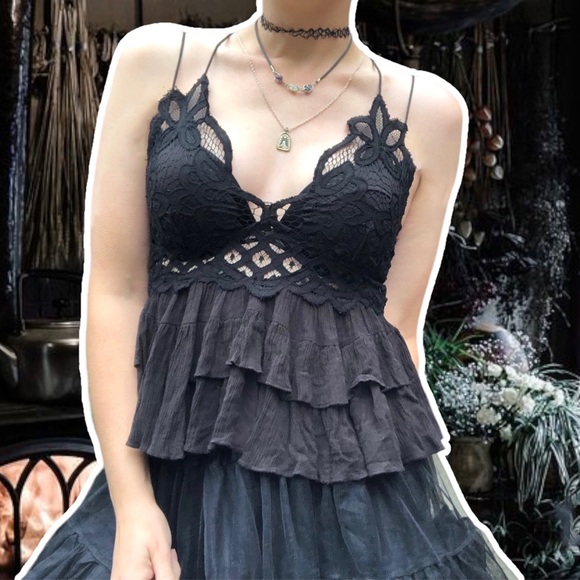 Free People Tops - Intimately Free People Black Adella Camisole, Size S